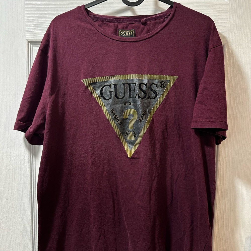 GUESS Maroon T-Shirt
